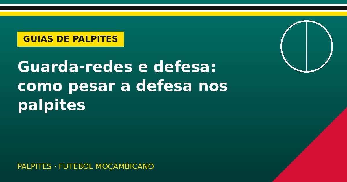 Guarda-redes e defesa: como pesar a defesa nos palpites