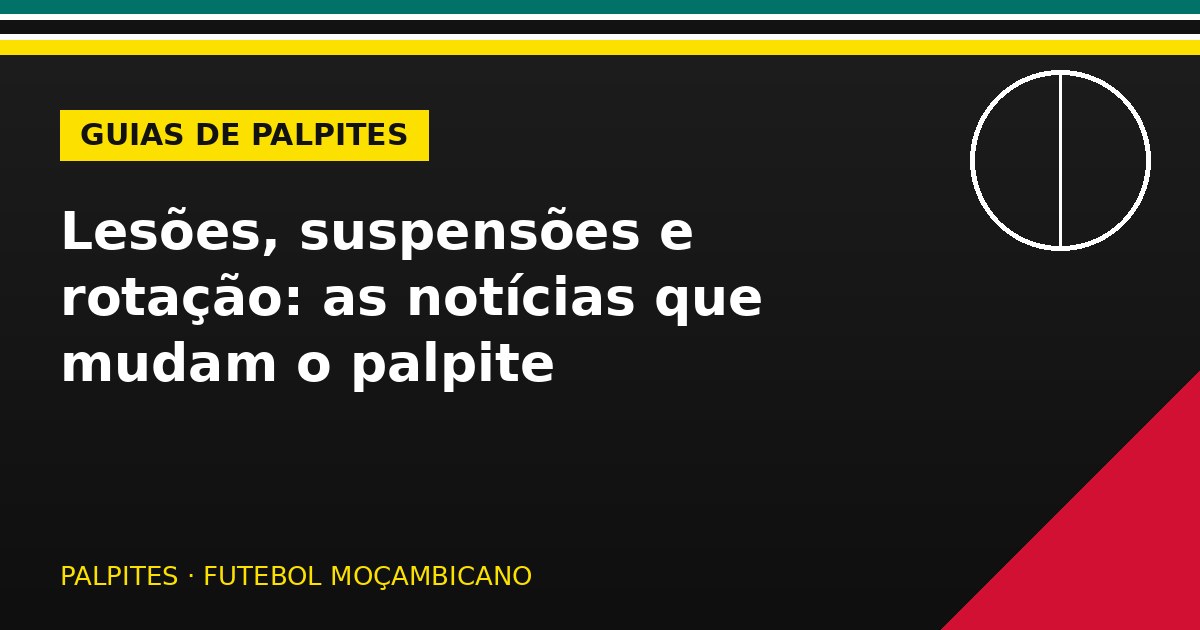 Lesões, suspensões e rotação: as notícias que mudam o palpite